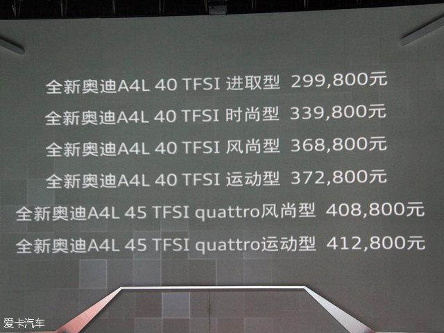 新款奥迪a4l国产即将上市新车（国产奥迪全新A4L正式上市）(1)