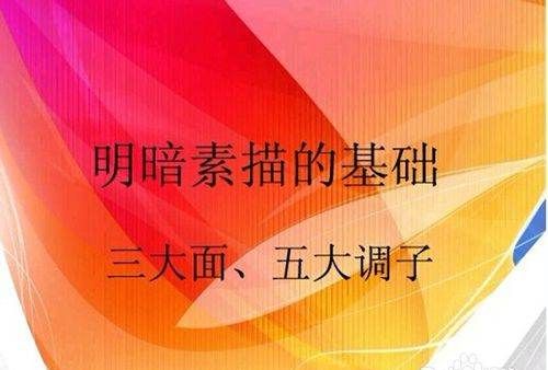 五大调子三大面是什么,素描中的三大面五大调子指的是什么图1