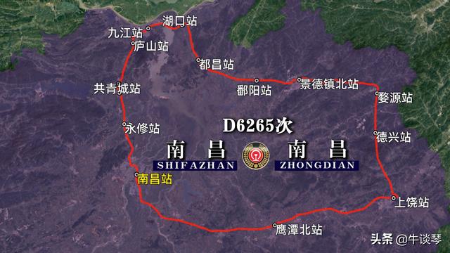 动车d6562列车时刻表（D6265次列车运行线路图）(1)