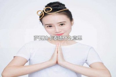 ​萨瓦迪卡泰语什么意思(萨瓦迪卡泰语是你好的意思)