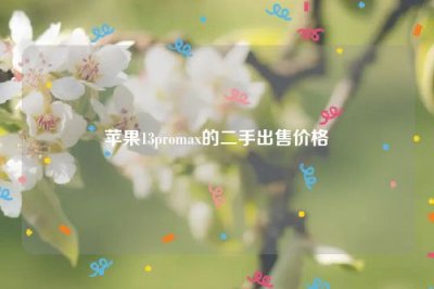 ​苹果13promax的二手出售价格