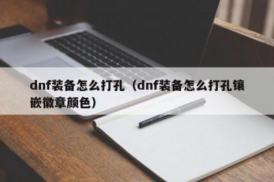 ​dnf装备怎么打孔（dnf装备怎么打孔镶嵌徽章颜色）