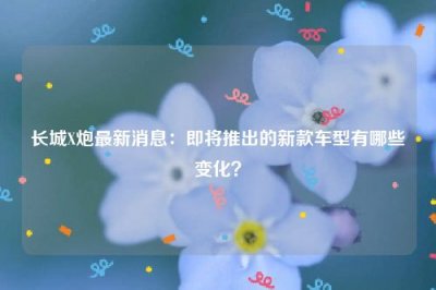 ​长城X炮最新消息：即将推出的新款车型有哪些变化？