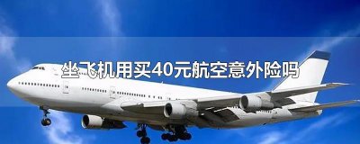 ​坐飞机用买40元航空意外险吗